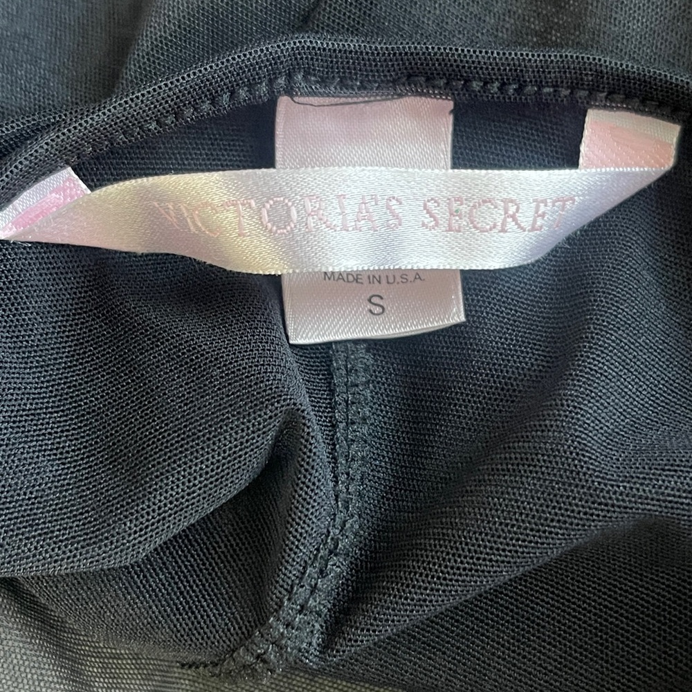 Vintage Victoria’s Secret Sheer Black Babydoll Slip Small Lace Chemise USA - Picture 3 of 5